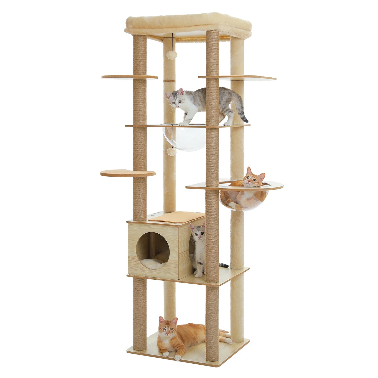 PAWZ Ro Multi Level Cat Tree With Scratching Posts Hammock