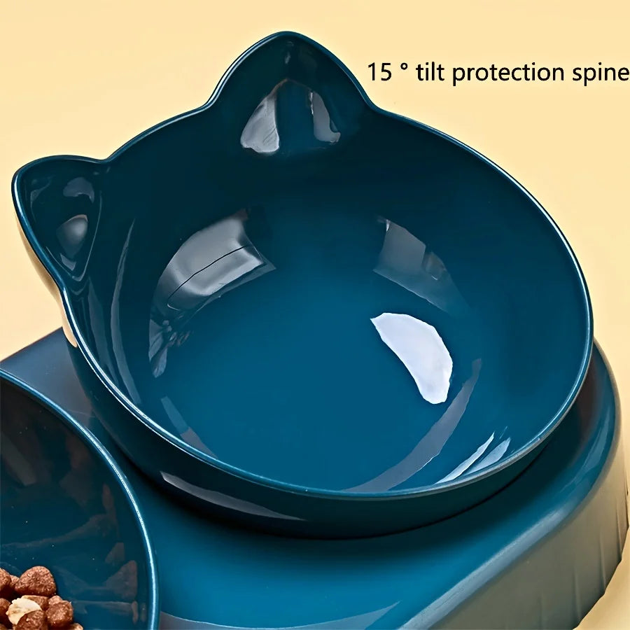 Pet Bowls With Water Feeder Gravity Bottle For Neck Protection