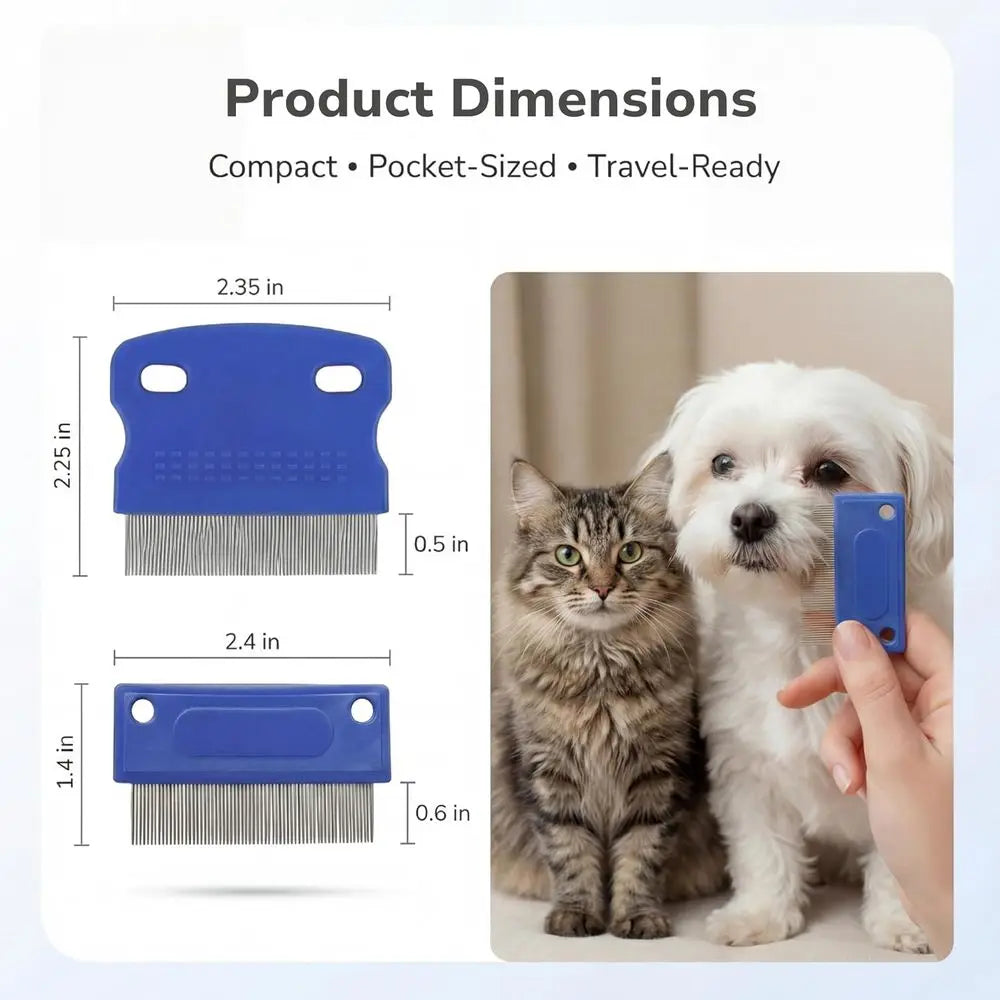 Tear Stain Remover Comb Set For Dogs And Cats Stainless Steel Eye Grooming