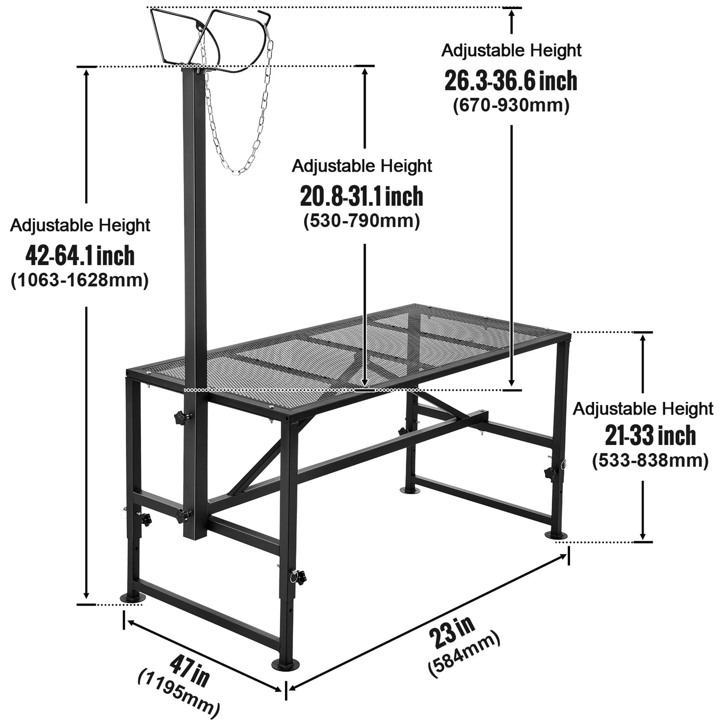 SucceBuy Goat Sheep Milking and Shearing Stand Adjustable Height