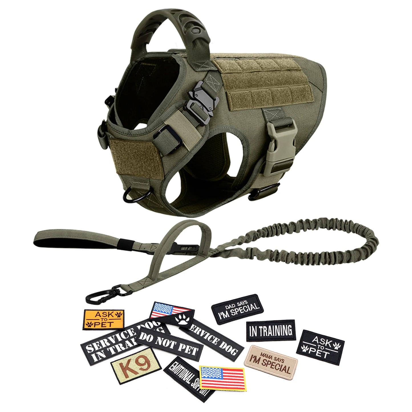 PETRAVEL Military Large Dog Harness Vest Tactical Training Gear