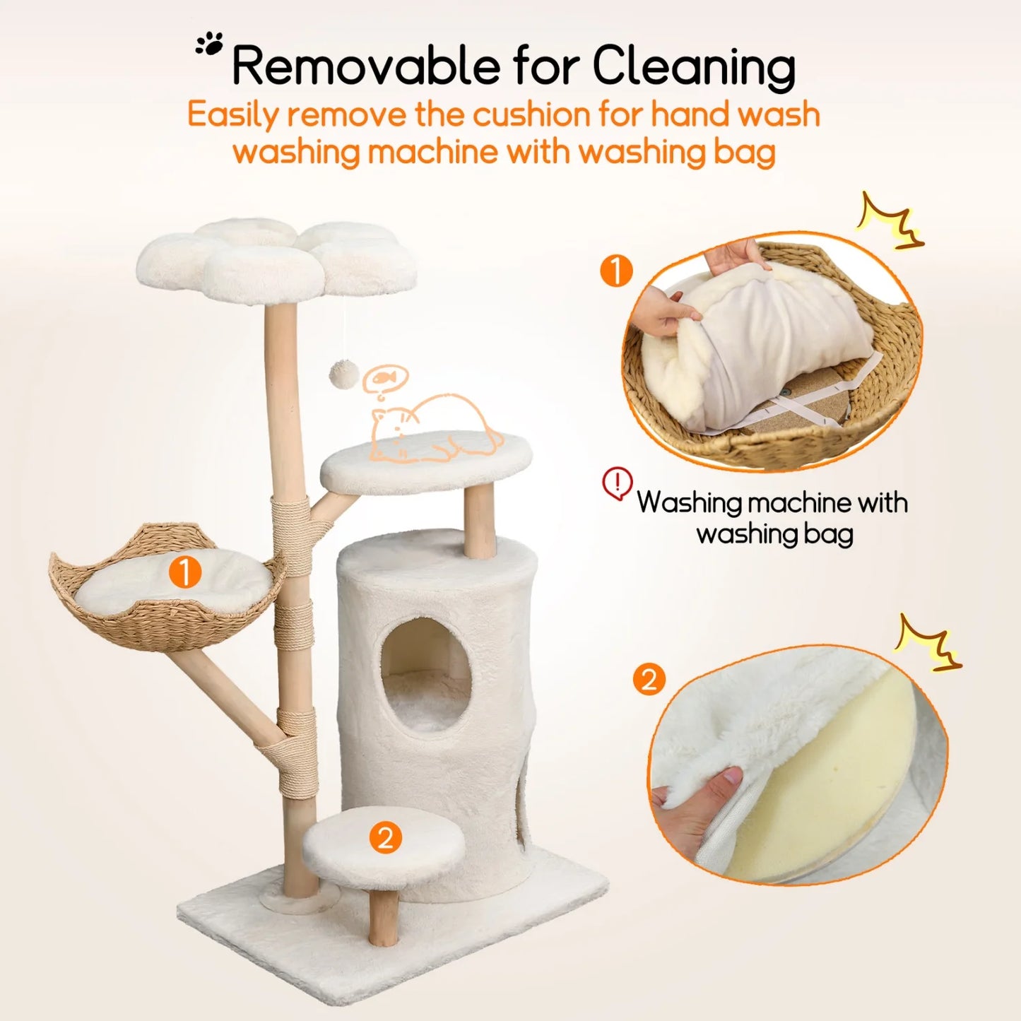 Bingopaw Tiered Cat Tree With Sisal Posts And Hanging Ball