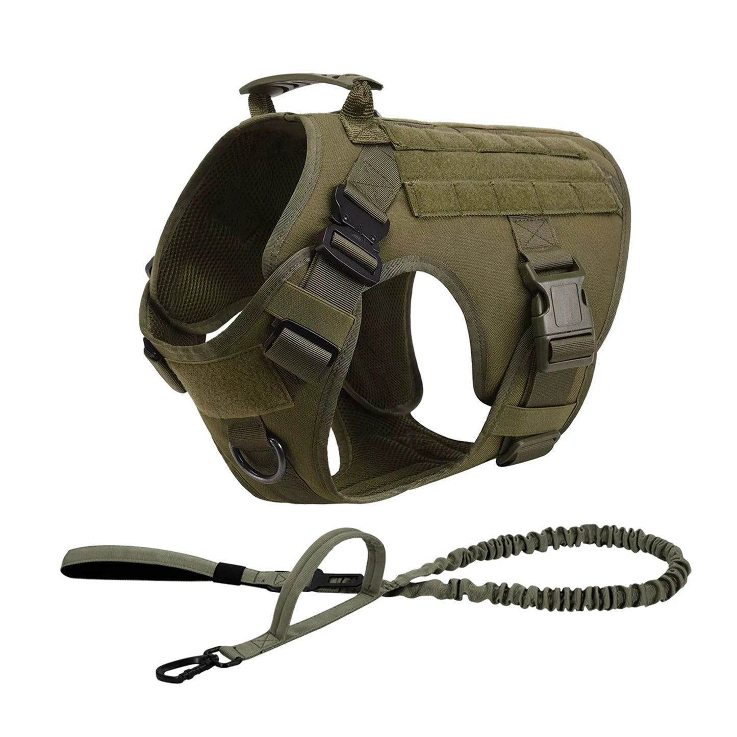 Tactical Dog Harness Vest With Molle Pouches For Large Dogs