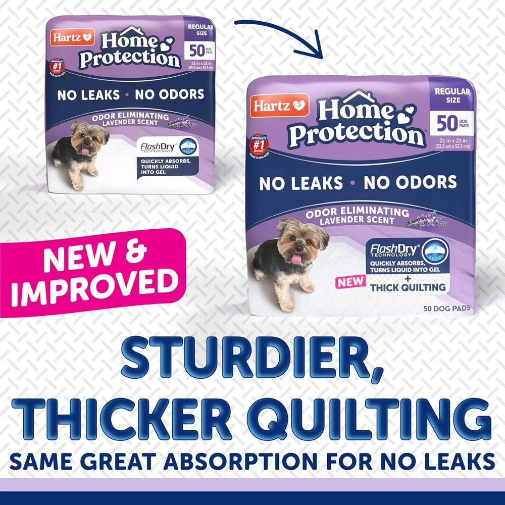 Lavender Odor Eliminating No Leak Dog Pads 50 Count