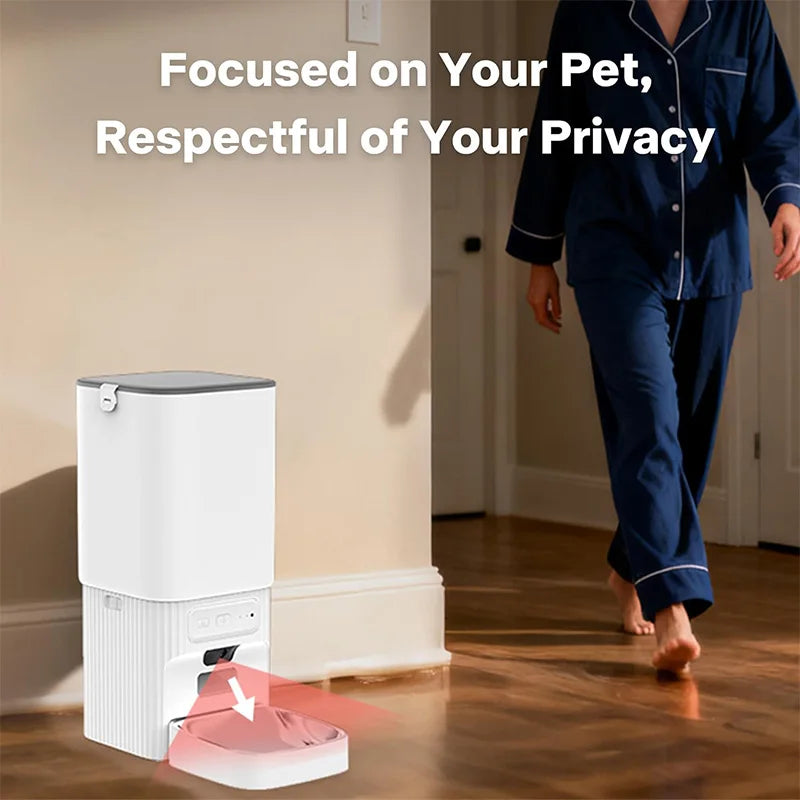 Nityers Automatic Pet Feeder With Hd Camera And Dual Bowls