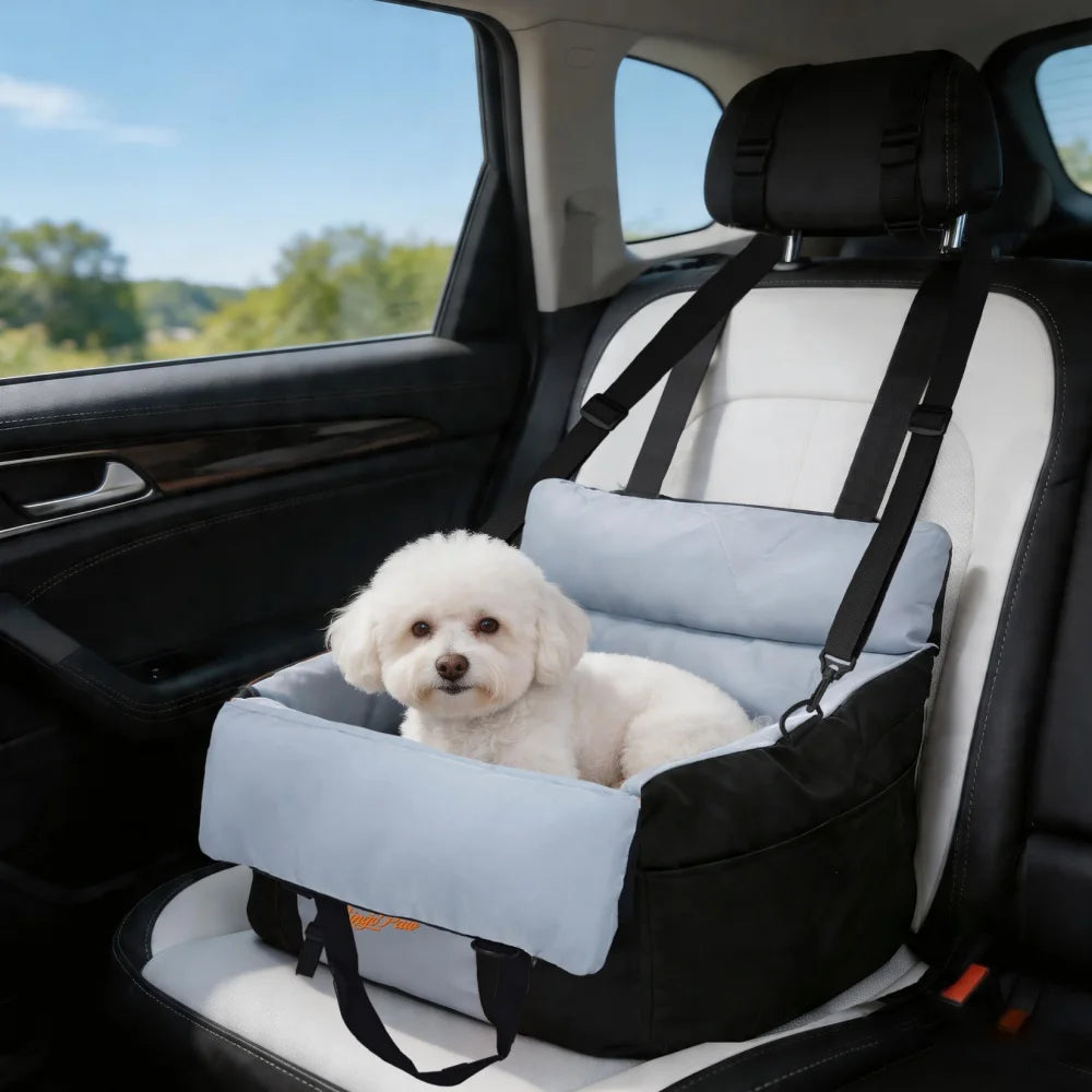 Borwart Portable Pet Dog Car Booster Seat With Belt Cover