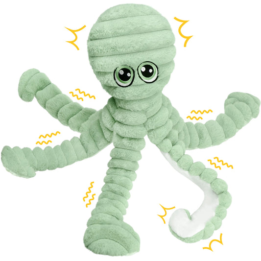 Octopus Design Squeaky Plush Dog Toy for Small Dogs
