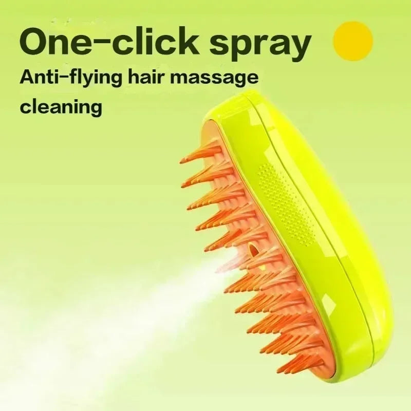 Cat Dog Steamy Brush 3 In 1 Electric Grooming Sprayer For Pets