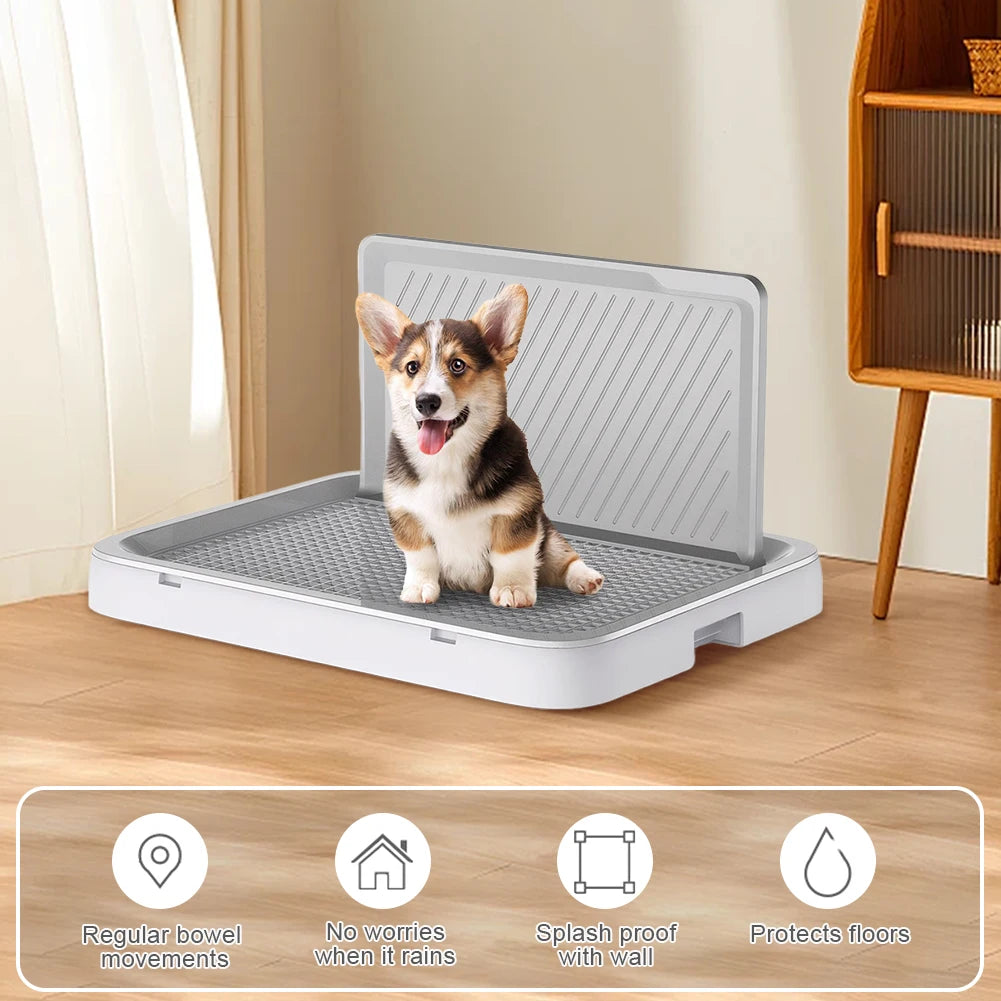 Alloet Dog Potty Tray With Pee Wall Pan Indoor Toilet