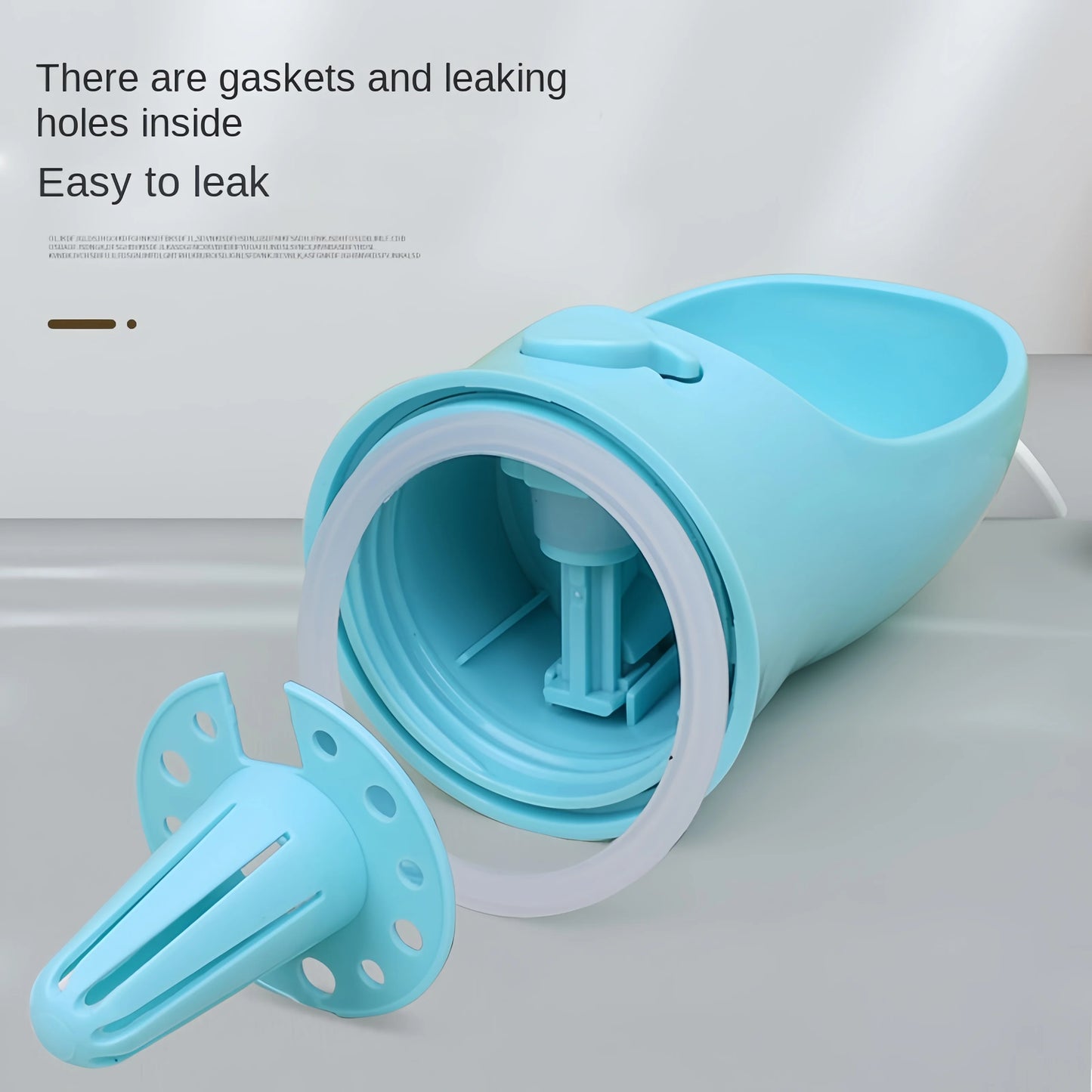 Portable Dog Cat Water Bottle With Storage And Travel Cap