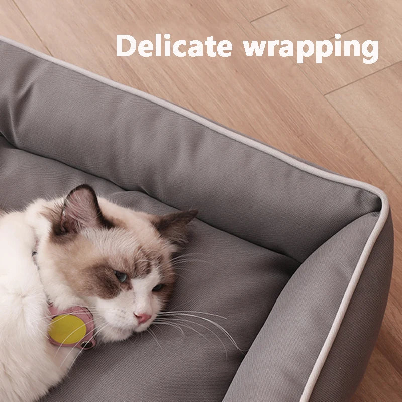 Four Season Square Dog Bed Sofa Style Cushion For Pets