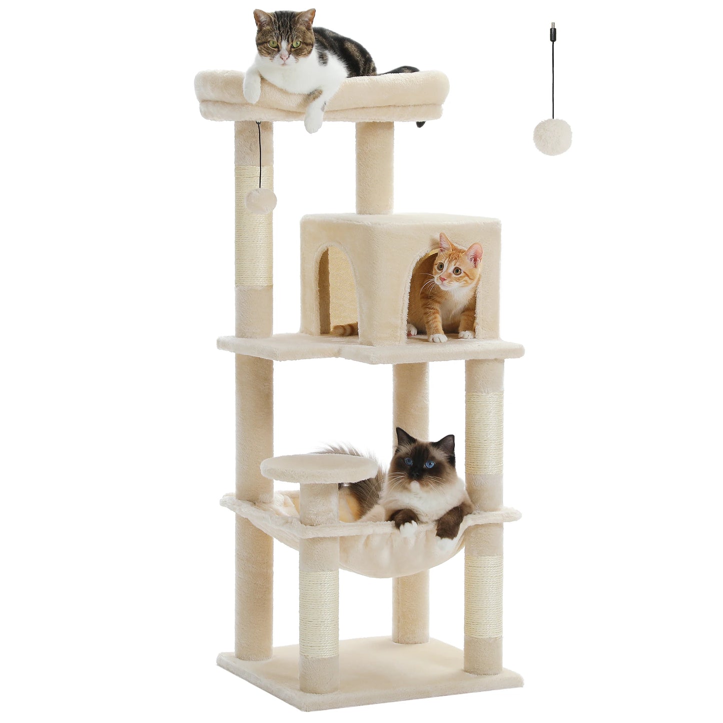 Petepela Cat Tree Indoor 5-Level Tower With Metal Frame