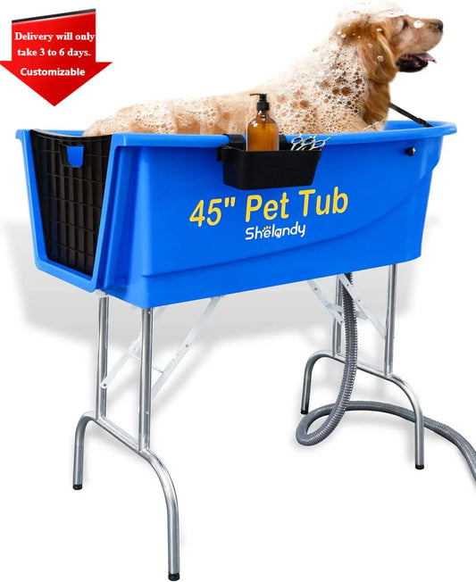 Stainless Steel Pet Grooming Bathtub Station Heavy Duty