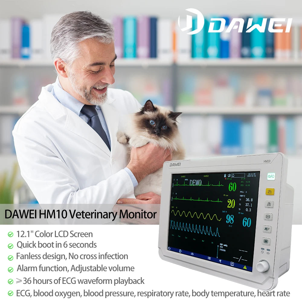 Dawei Six Parameter Portable Veterinary Patient Monitor