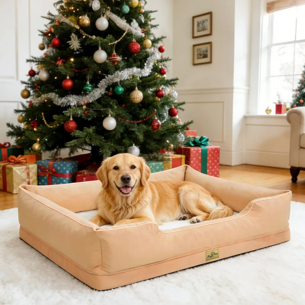 Borwart Jumbo Large Orthopedic Dog Bed Waterproof Nonslip Bottom