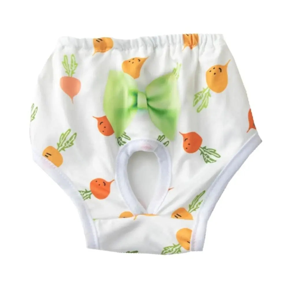 Washable Dog Physiological Pants Cartoon Print Leakproof Breathable Diaper