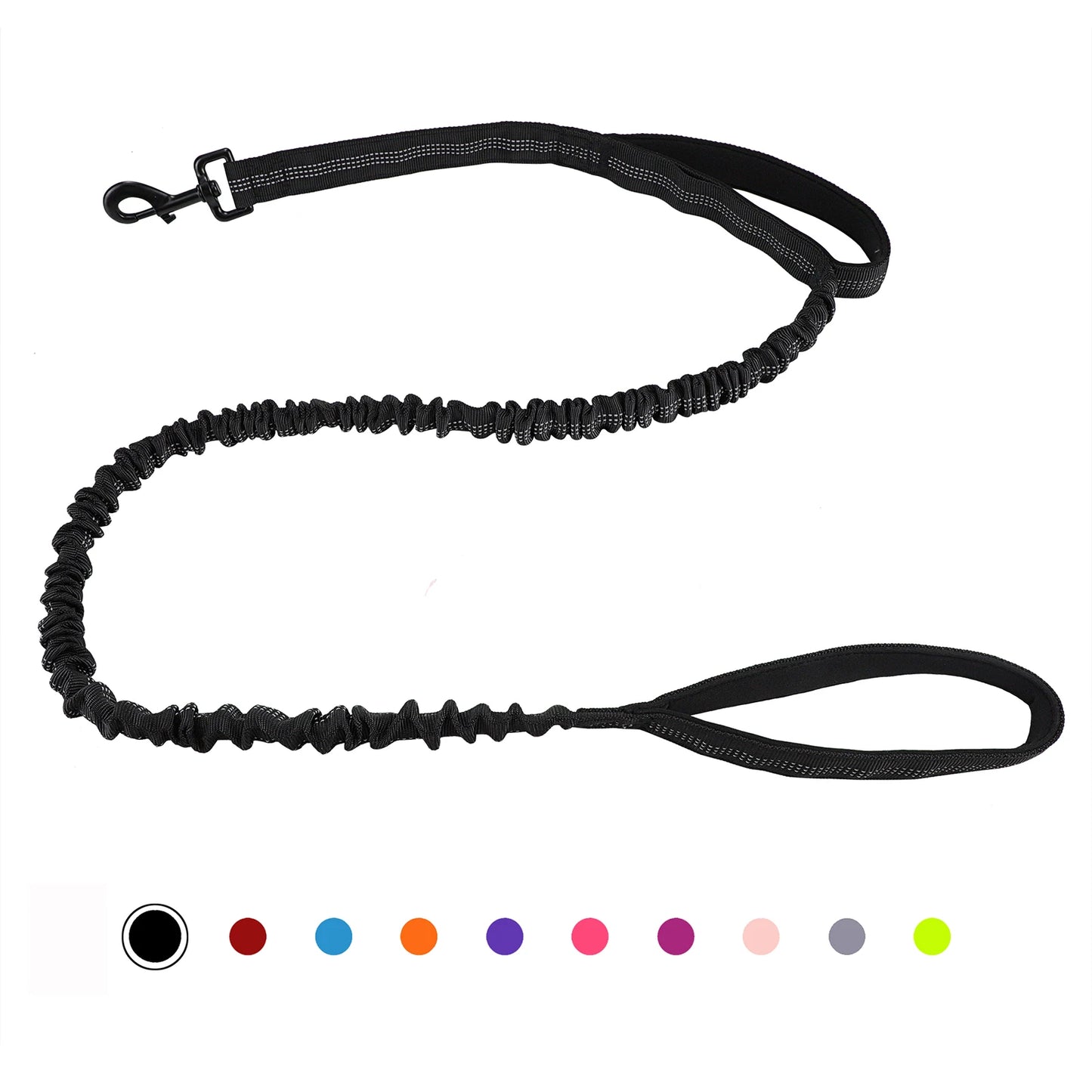 Bungee Dog Leash With Shock Absorption And Dual Padded Handles