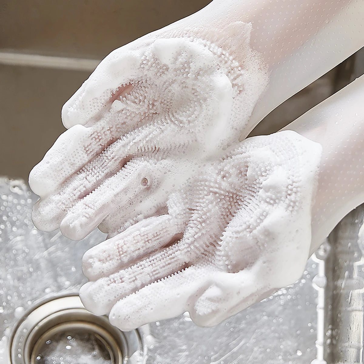 Pet Grooming Silicone Glove For Dogs And Cats Bath Scrubber