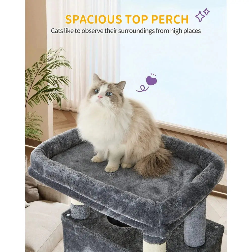 Cat Tree For Indoor Cats, Large Multi-Tier Tower With Condo