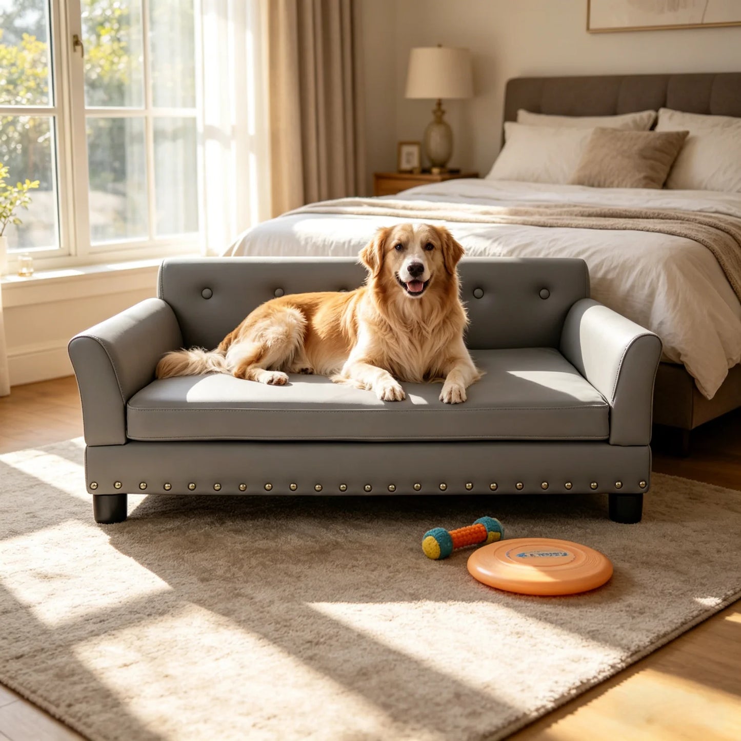 Bingopaw Elevated Dog Sofa With Removable Comfort Cushion