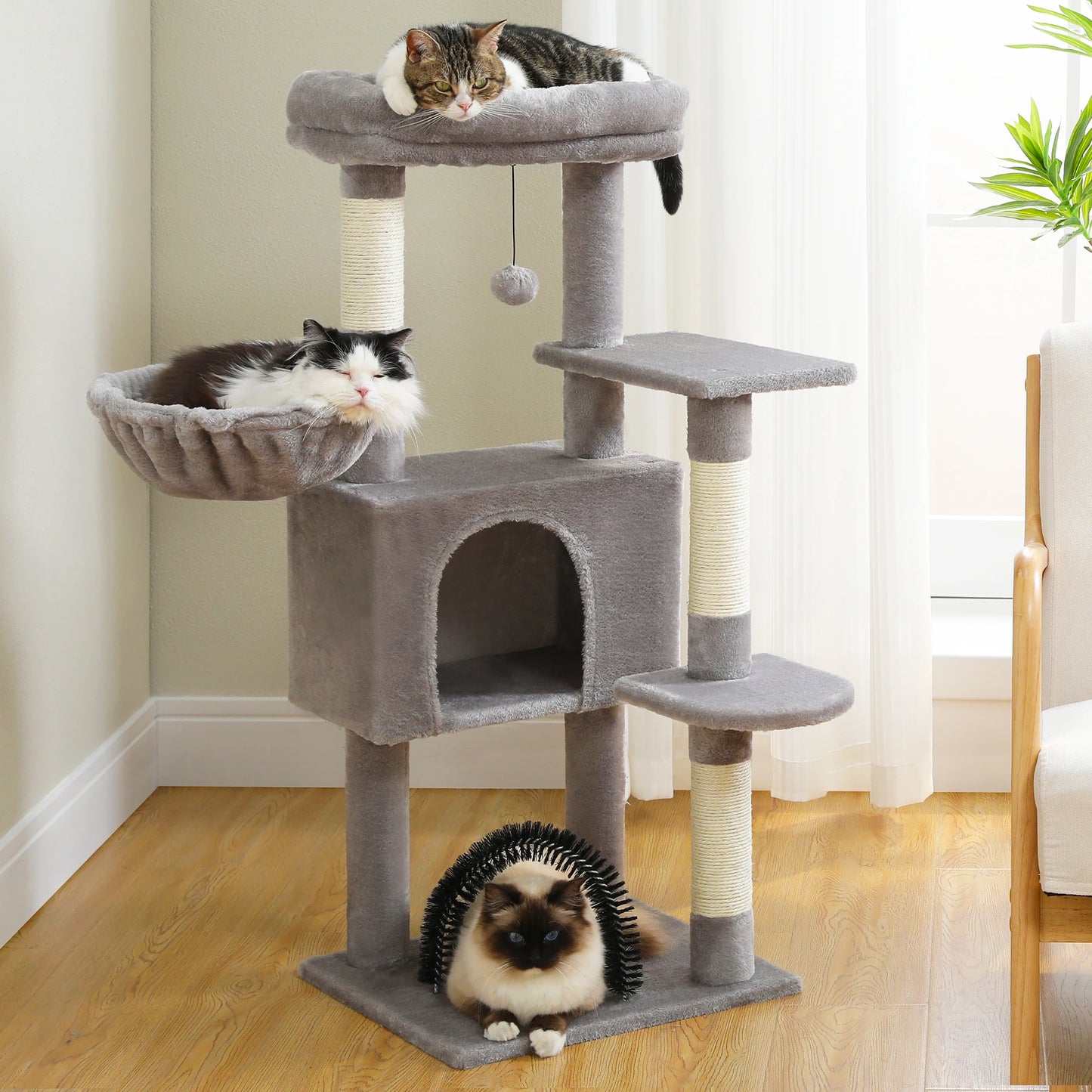PAWZ Road Cat Tree With Toy Tower Indoor Cat Condo