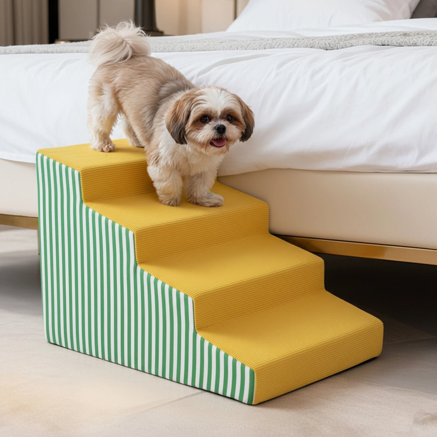High Density Foam Dog Stairs With Washable Removable Cover
