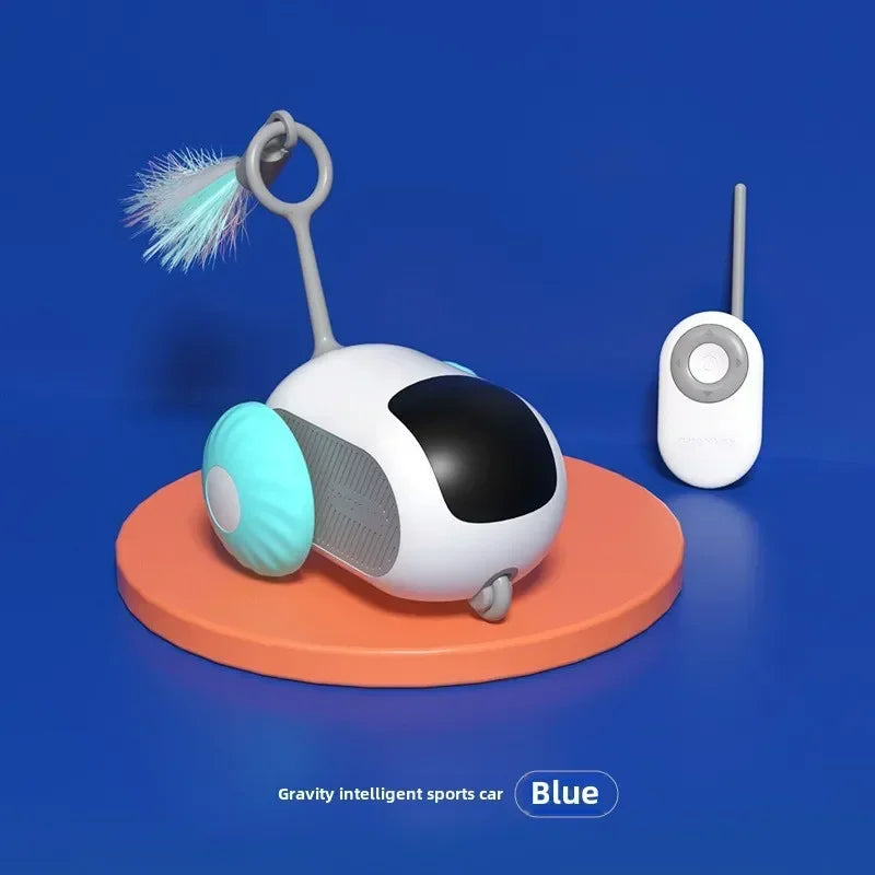 Automatic Rolling Remote Control Cat Toy Car For Interactive Training