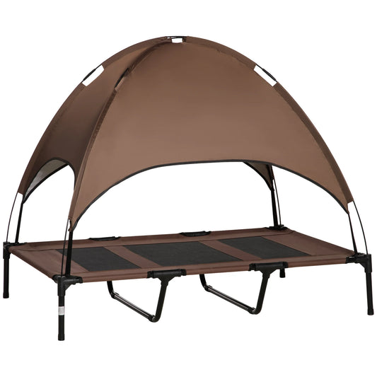 Raised Dog Bed With Waterproof Canopy UV Protection Breathable Mesh