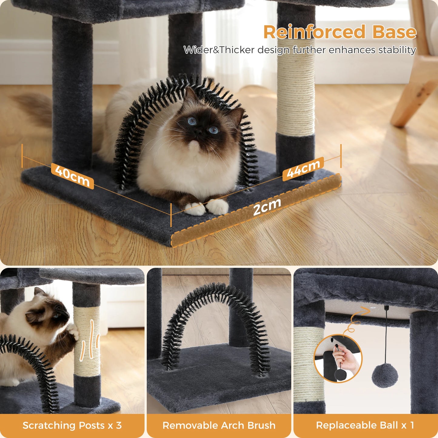 PAWZ Road Cat Tree With Toy Tower Indoor Cat Condo