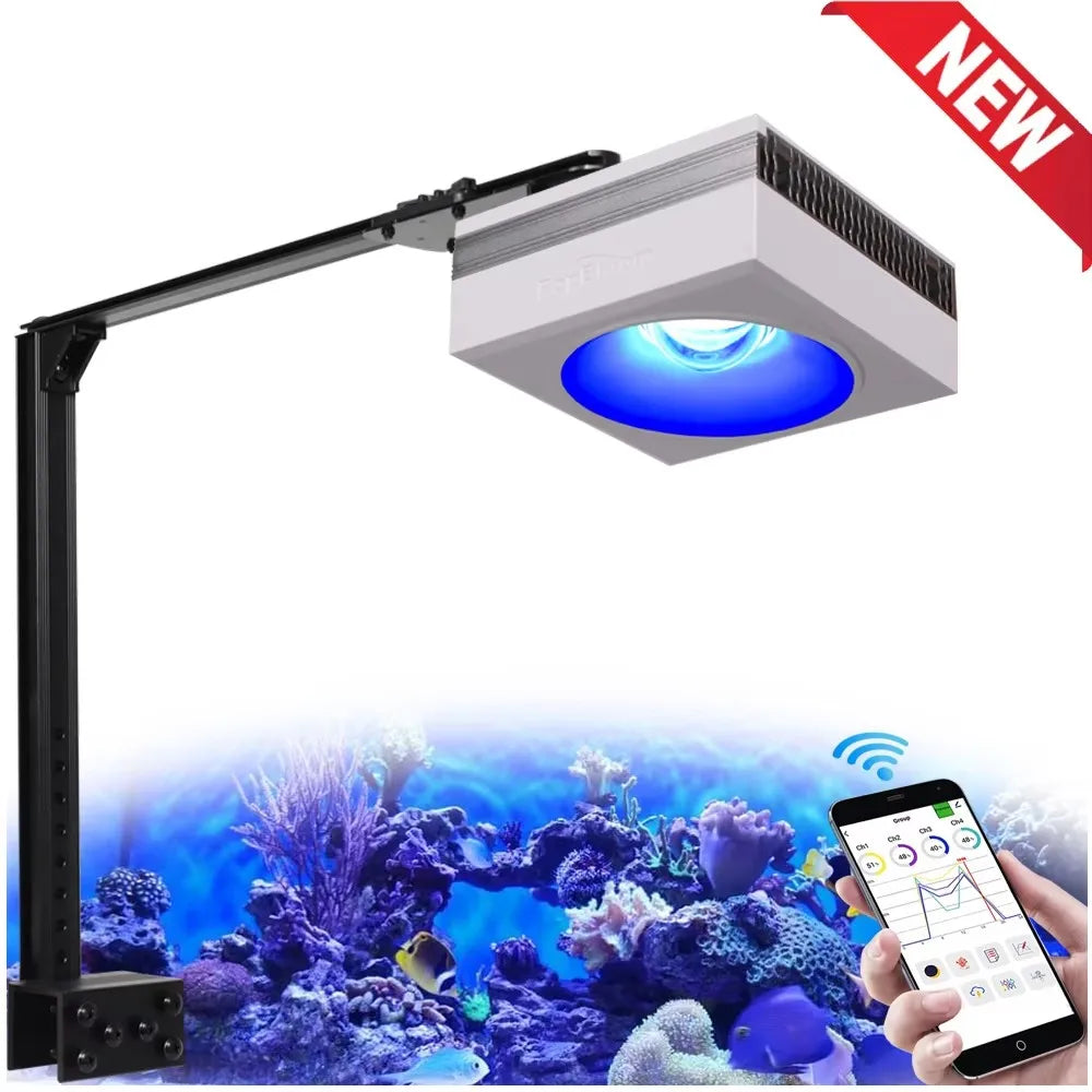 PopBloom RL90 WiFi LED Aquarium Light Full Spectrum Reef Coral
