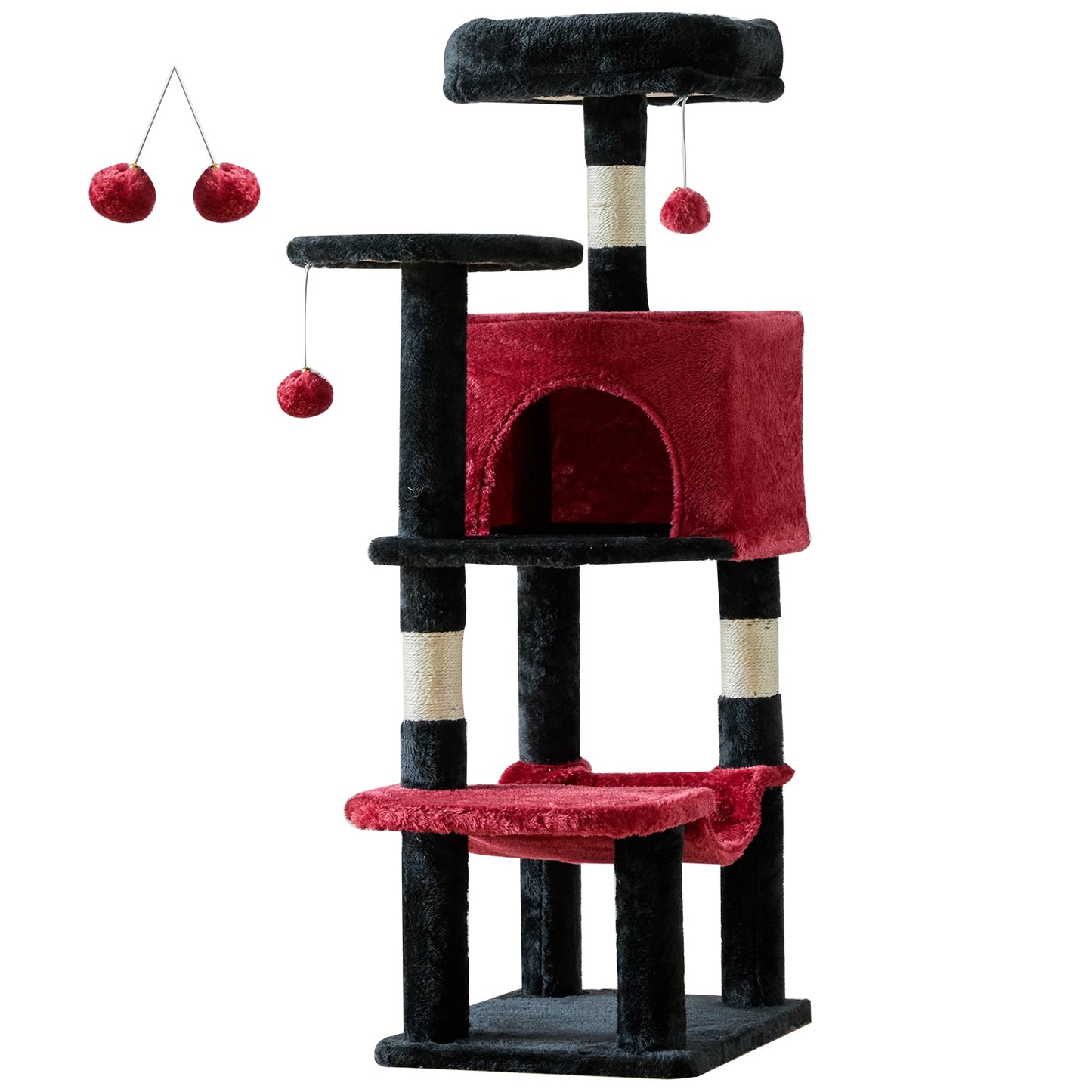 JHK Indoor Cat Tree MultiCat Climbing Tower with Sisal Posts
