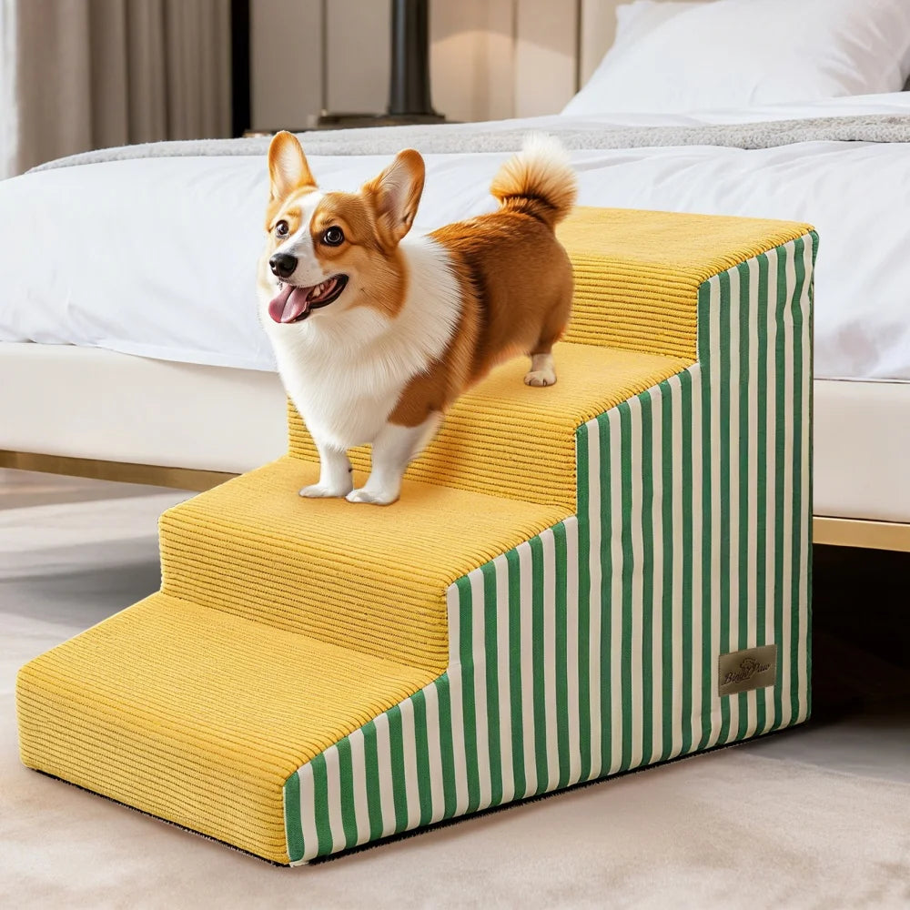 High Density Foam Dog Stairs With Washable Removable Cover