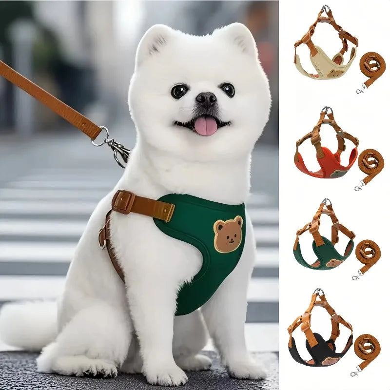 Caiban Breathable Dog Harness And Leash Set For All Breeds