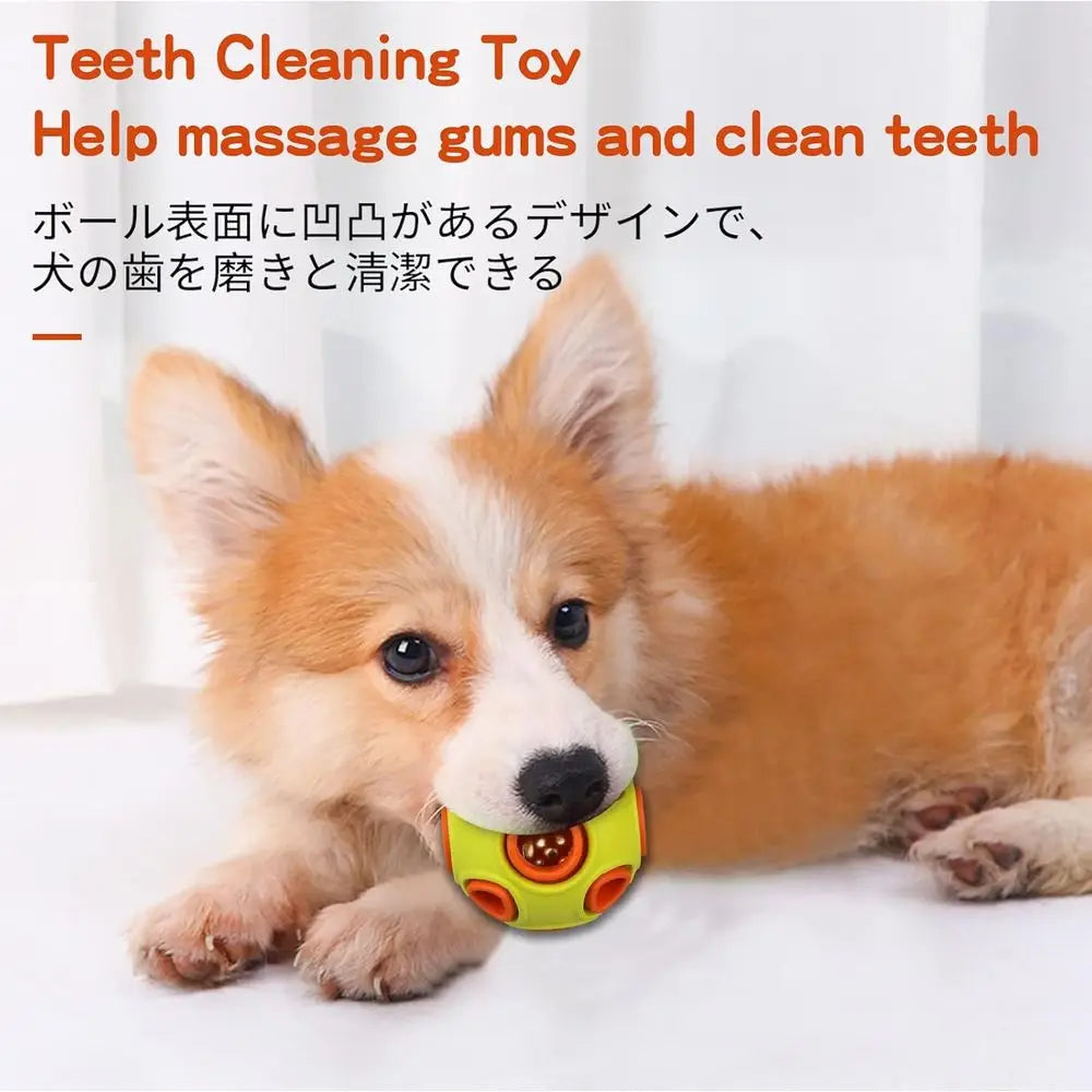 Dog Balls With Sound 4 Pack Rubber Bouncy Chew Toys For Small Dogs