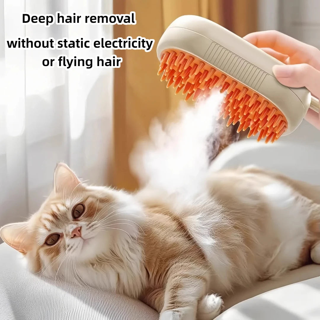 3 In 1 Electric Pet Grooming Brush With Steam Spray