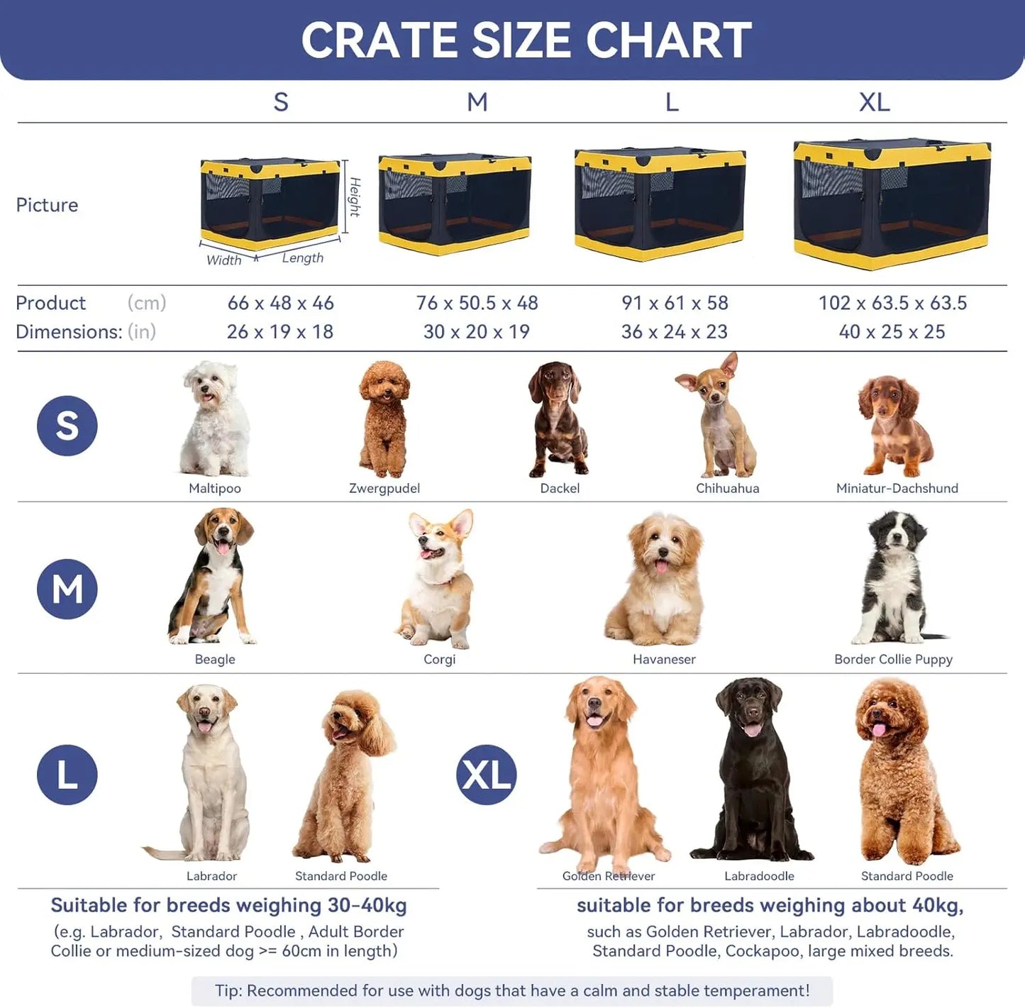 Soft Dog Crate For Large Dogs With Durable Frame Waterproof