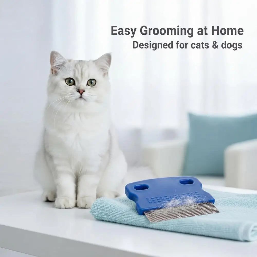 Tear Stain Remover Comb Set For Dogs And Cats Stainless Steel Eye Grooming