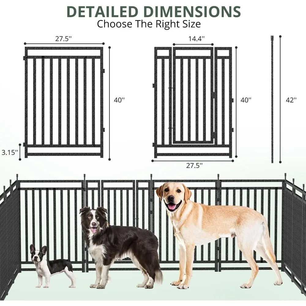 Portable Metal Dog Playpen Sixteen Panels For Indoor Outdoor Use