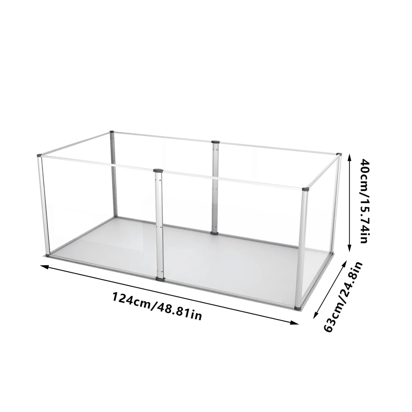 Six Panel Acrylic Hamster Playpen Indoor Enclosure With Waterproof Mat