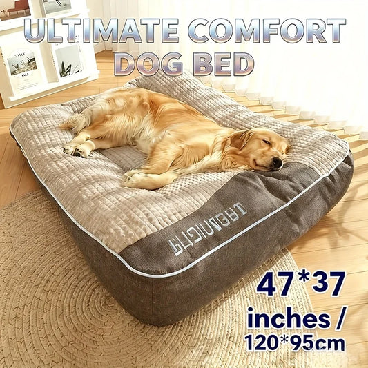 Extra Thick Orthopedic Dog Bed For Large Dogs Kennel Cushion