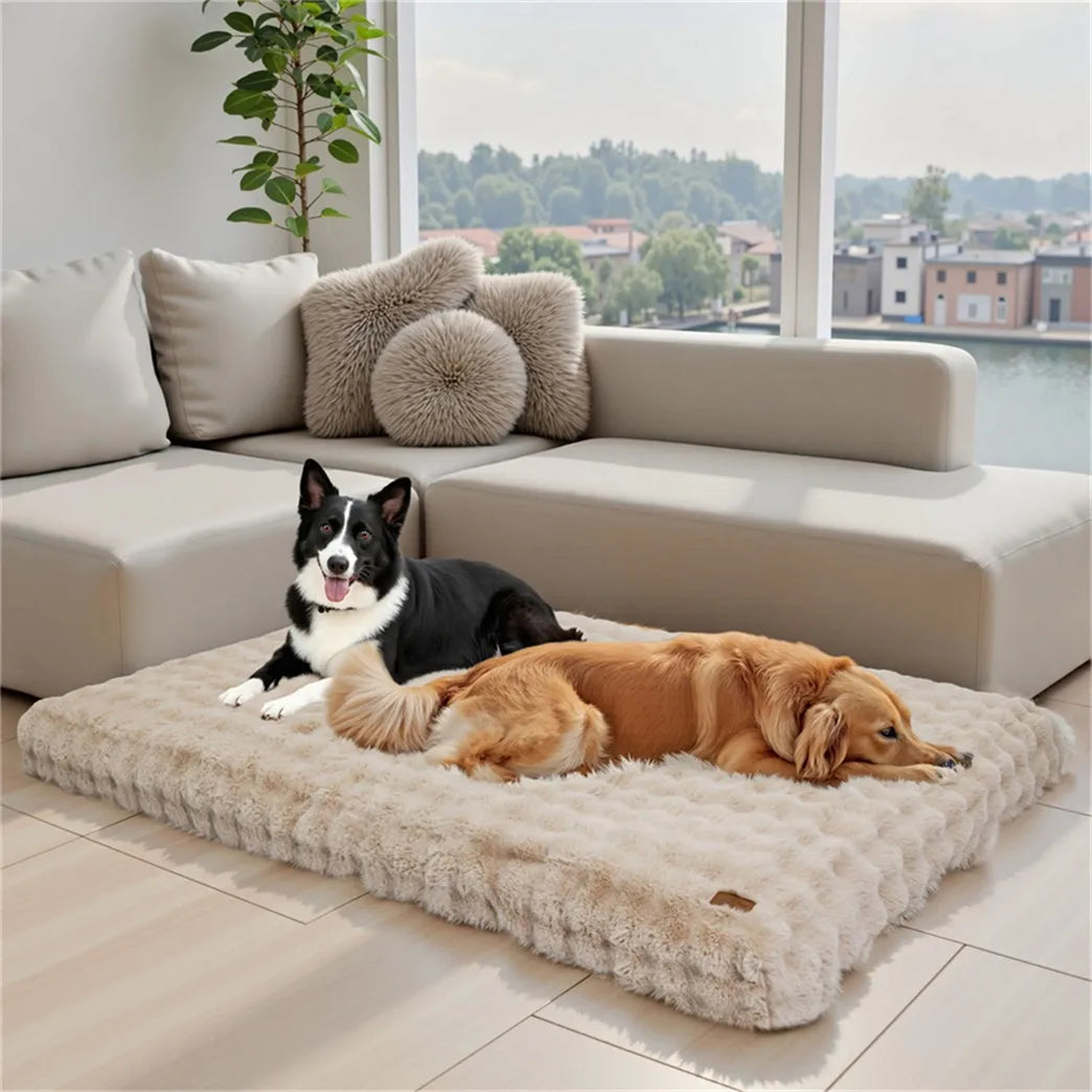 Borwart Ultra Plush Dog Bed Washable Pet Cushion Removable Cover