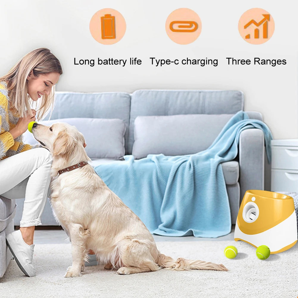 Alloet Dog Tennis Launcher Automatic Interactive Ball Thrower
