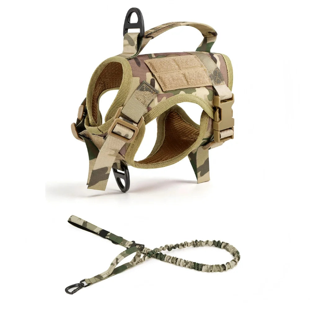 Adjustable Tactical Cat Harness Leash Set With Quick Release