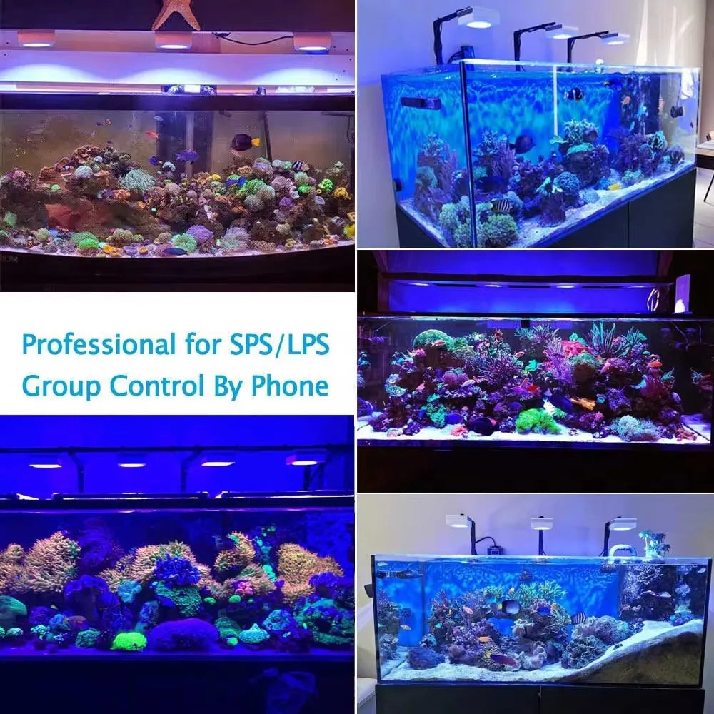 PopBloom RL90 WiFi LED Aquarium Light Full Spectrum Reef Coral