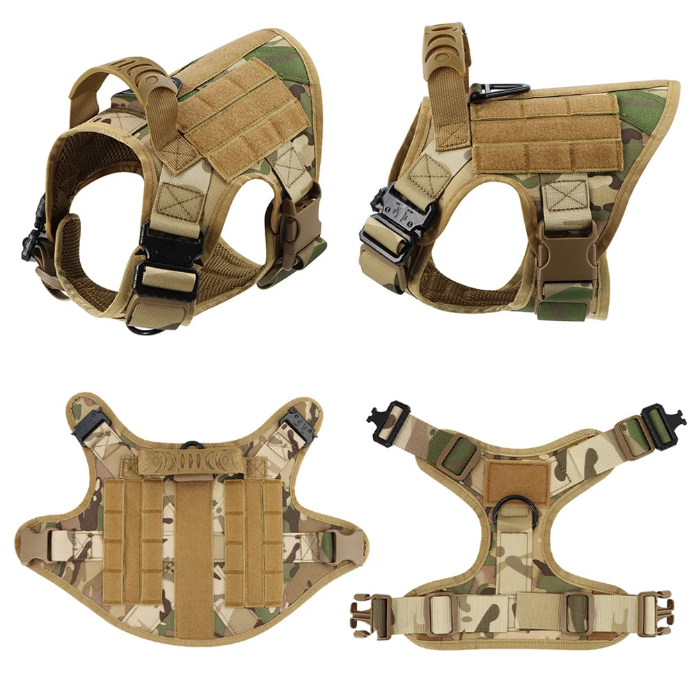 PETRAVEL CN Tactical Dog Harness Leash Set For Working Dogs