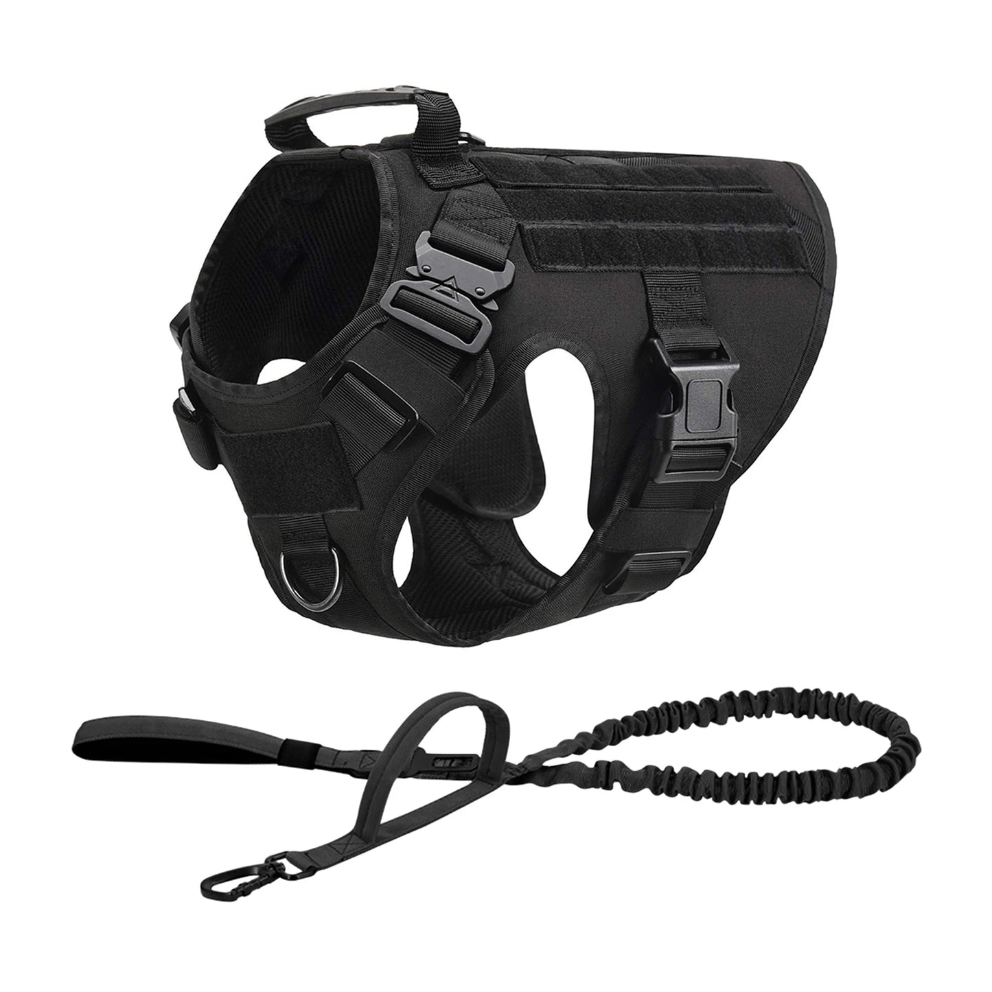 Tactical Dog Harness Vest With Molle Pouches For Large Dogs