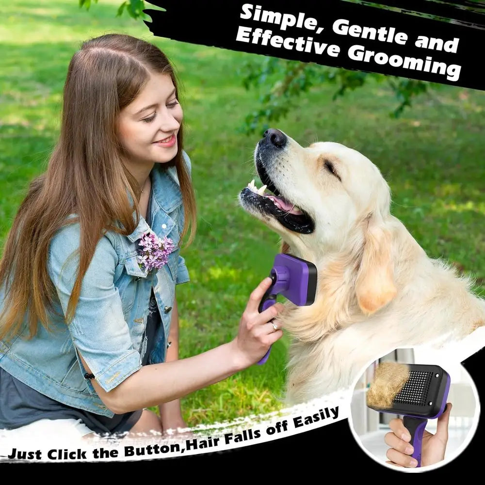 Grooming Kit Double Sided Slicker Brush For Dogs Cats Horses