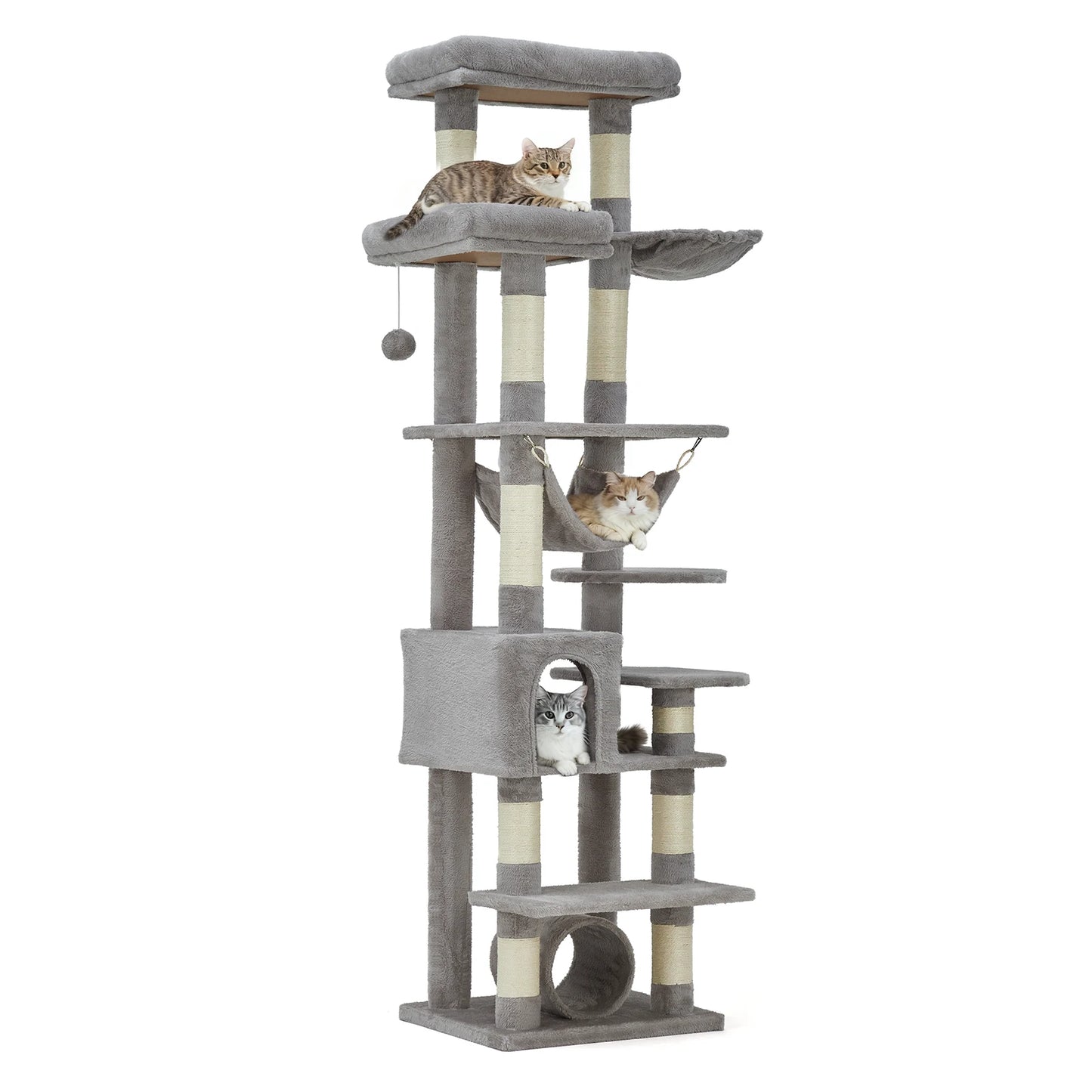 HiMISS Five Level Cat Tree Tower With Scratching Posts Hammock