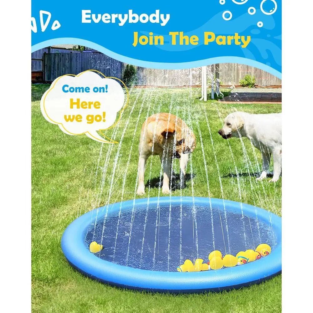 Pet Splash Pad For Dogs Thickened Outdoor Water Play Mat