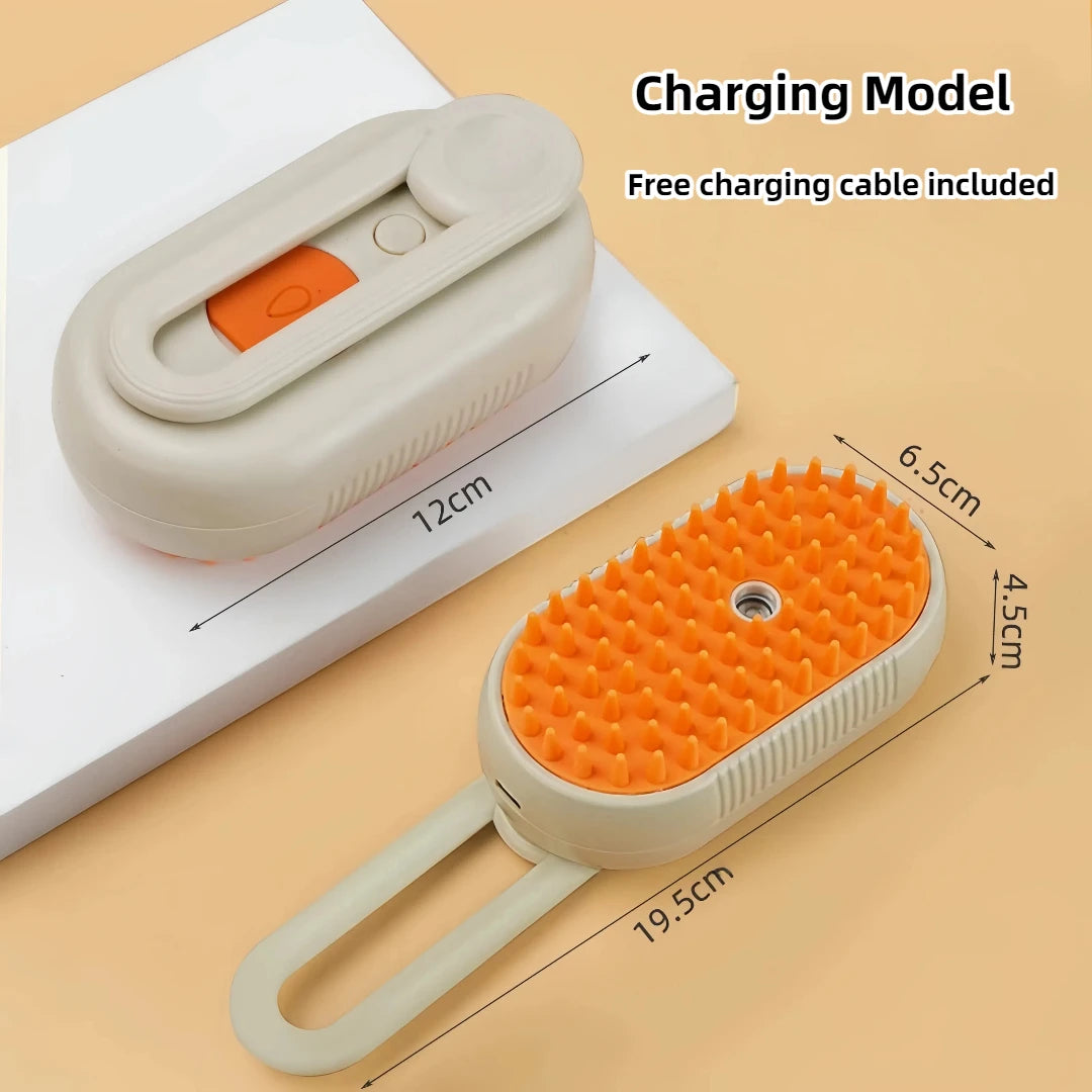 3 In 1 Electric Pet Grooming Brush With Steam Spray